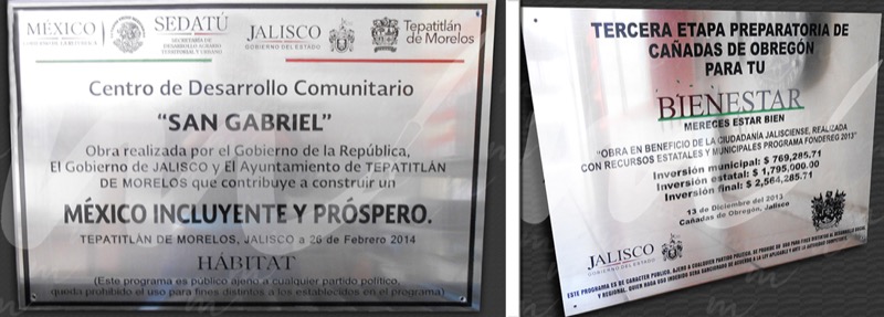 Placas conmemorativas